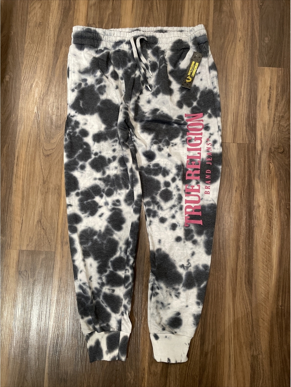 True Religion Men’s Loungewear True Logo Jogger Sweatpants NWT White Size Large